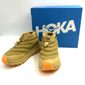 【中古】 HOKA ONE ONE M KAHA 2 FROST MOC GTX ハイキングシューズ ベージュ 26cm 箱付き キャンプ ハイキング アウトドア ホカオネオネ ◇ TA2058