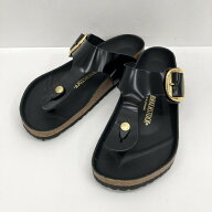 【中古】BIRKENSTOCK ビルケンシュトック ギゼビッグバックルサンダル 27cm メンズ ブラック 靴 ★SS517