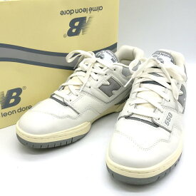 ニューバランス Aime Leon Dore BB550ALE スニーカー コラボ ローカット NB 550 復刻 箱付き メンズ 29 ホワイト New Balance 靴 B0010-1◆【中古】