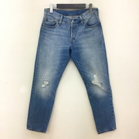 【中古】LEVIS 501CT ジーンズ デニム パンツ ジーパン ストレート ダメージ加工 古着 レディース W25 L32 インディゴ リーバイス ボトムス N17117●