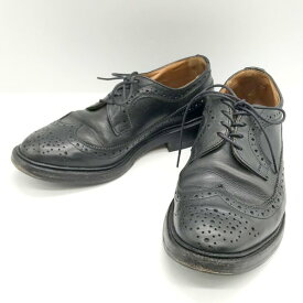 【中古】Tricker's×MHL ウイングチップシューズ ドレスシューズ レザーシューズ 革靴 メンズ 27cm相当 ブラック トリッカーズ×マーガレットハウエル 靴 B0034◆