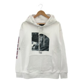 【中古】 atmos ARTIS CHI SNOOP DOG HOODIE ART-CH1004 スヌープフーディー パーカー フォトプリント メンズ Mサイズ ホワイト アトモス トップス A8545◆