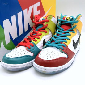 【中古】 NIKE FROSKATE SB DUNK HIGH All Love No Hate ダンク ハイ エスビー スニーカー DH7778-100 オールラブ ノーヘイト 新品同様 箱付き メンズ 29.5cm マルチカラー ナイキ 靴 B0323◆