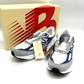 【中古】 NEW BALANCE Made in USA 990 v6 TC6 U990TC6 Grey/Slate Blue スニーカー メンズ 28cm マルチカラー系 ニューバランス 靴 B2433◆