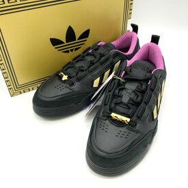 【中古】 adidas ADI2000 Yu-Gi-Oh! YUGIS World 遊戯王 コラボ スニーカー HO6442 新品同様 限定カード付 箱付き タグ付き メンズ 26.5cm ブラック アディダス 靴 B8500◆