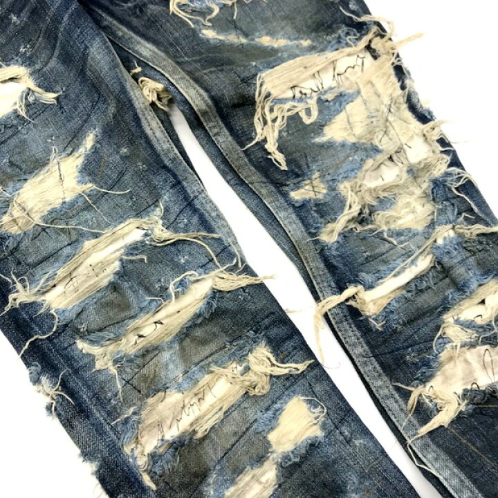 楽天市場】【中古】 FAGASSENT 刀雅 クラッシュ加工 ストレッチデニム 