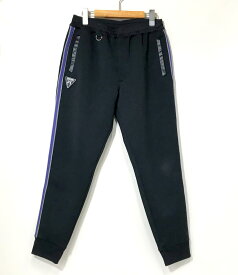 【中古】 roarguns SCUBAKNIT PANTS CRYSTAL サイドラインリブ トラックパンツ スウェット メンズ サイズ2 ブラック系 ロアーガンズ ボトムス A2916◆