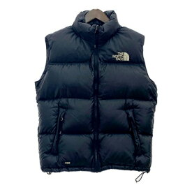 【中古】ノースフェイス Nuptse Vest ヌプシ ダウンベスト ブルゾン ND01002 アウトドア キャンプ レジャー 防寒 メンズ Mサイズ ブラック THE NORTH FACE アウター DM9466■