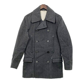 【中古】メゾンマルタンマルジェラ 14AW REPLICA OSLO PEA COAT Pコート ヘリンボーン メンズ 44 S相当 グレー系 Maison Martin Margiela アウター DM9546■