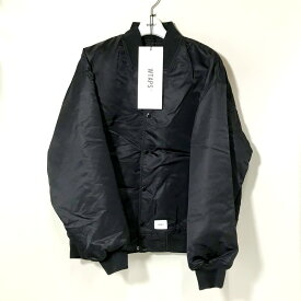 【中古】 WTAPS 212TQDT-JKM01 TEAM JACKET NYLON. TWILL チーム ジャケット クロスボーン ツイル メンズ Lサイズ ブラック ダブルタップス アウター A3374◆