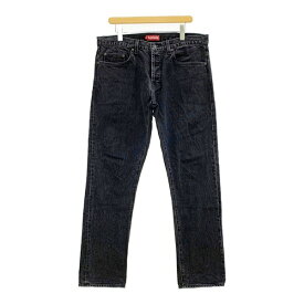 【中古】Supreme Stone Washed Black Slim Jeans ストーン ウォッシュド スリムジーンズ デニムパンツ ストレート メンズ 36 L相当 ブラック シュプリーム ズボン DM10079■