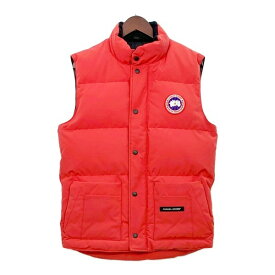 【中古】カナダグース FREESTYLE CREW VEST ダウンベスト フリースタイルクルーベスト 4154M 防寒 アウトドア メンズ XSサイズ レッド CANADA GOOSE アウター DM10099■