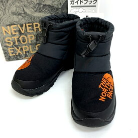 【中古】THE NORTH FACE BEAMS 別注 Nupste Bootie NF51874B ヌプシブーティー ブーツ 防寒 シューズ レディース 23cm ブラック/オレンジ ザノースフェイス ビームス 靴 DF10201■