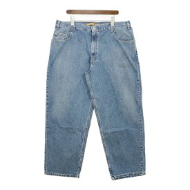 【中古】Levi's SILVERTAB ルーズフィットデニムパンツ 1079-c-011 バギー ジーパン ジーンズ 大きいサイズ ウォッシュ加工 ストリート メンズ W40 L30 インディゴ リーバイス シルバータブ ボトムス DM10256■