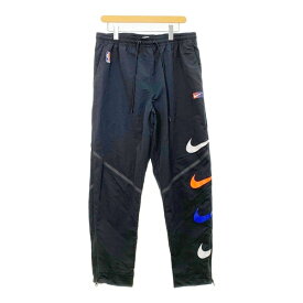 【中古】NIKE KITH New York Knicks Pant CZ1802-010 ナイロン パンツ ニューヨークニックス イージーパンツ メンズ XLサイズ ブラック ナイキ キス ズボン DM10267■