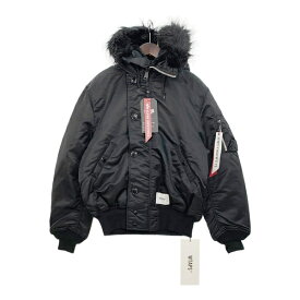 【中古】ALPHA INDUSTRIES×WTAPS N-2B CORE SPEC フライトジャケット 未使用 ブルゾン ジャンパー ミリタリー 防寒 中綿 メンズ Sサイズ ブラック ダブルタップス アルファインダストリーズ アウター DM10454■