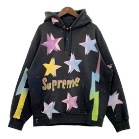 【中古】Supreme 21SS Gonz Stars Hooded Sweatshirt ゴンズ スターズ スウェット パーカー フーディー 星柄 メンズ Lサイズ ブラック シュプリーム トップス DM10667■