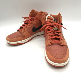 【中古】 Nike Dunk High One Game ダンク ハイ ワンゲーム スニーカー ハイカット ストリート バスケットボールシューズ メンズ 27cm オレンジ ナイキ 靴 B3894◆