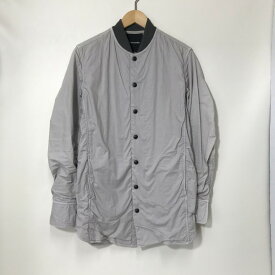 【中古】 RIPVANWINKLE RSS-011 Bonding Long Shirt ブルゾン 薄手 ジャンパー カジュアル 無地 シンプル メンズ Mサイズ ライトグレー リップヴァンウィンクル アウター A3941◆