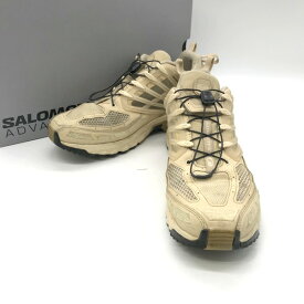 【中古】SALOMON ACS PRO 470612 ローカットスニーカー スポーツスタイルシューズ メンズ 27.5cm ベージュ サロモン 靴 B3979◆