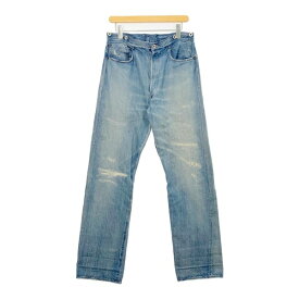 【中古】 LEVI'S VINTAGE CLOTHING 501XX PC9-90501-0019 ジーンズ デニム ジーパン Gパン 復刻版 ストレート ボタンフライ ビンテージ クロージング 日本製 ダメージ加工 メンズ W32 L32 ブルー リーバイス ボトムス DM11010■