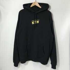 【中古】 KITH x STAR WARS KHM030216 クレジット フーディー パーカー 長袖 ロゴ 刺繍 プリント カジュアル メンズ Lサイズ ブラック キス トップス A4086◆