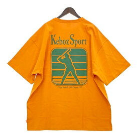 【中古】KEBOZ KBS S/S TEE バックプリント ロゴ Tシャツ 半袖カットソー 未使用 KBZSS23SS104 タグ付き メンズ XXLサイズ オレンジ ケボズ トップス DM11261■
