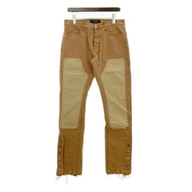 【中古】メルヴィンス DOUBLE KNEE PANT ダブルニーパンツ ペインターパンツ ワークパンツ 裾ボタン メンズ 30 M相当 ブラウン MLVINCE ズボン DM11313■