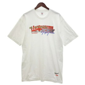 【中古】Supreme Yohji Yamamoto 22AW TEKKEN Tee 鉄拳 Tシャツ 半袖 カットソー ロゴプリント メンズ Lサイズ ホワイト シュプリーム ヨウジヤマモト トップス DM11517■