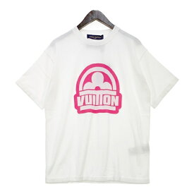 【中古】LOUIS VUITTON 23AW コットンニット 半袖 ニット セーター Tシャツ 美品 RM232M HA0 HPN30W タグ有り メンズ Sサイズ ホワイト ルイヴィトン トップス DM12784■