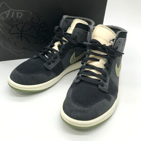 【中古】 Nike スニーカー Air Jordan 1 Mid SE Craft 箱付き タグ付き Anthracite Light Olive FD6817-003 エアジョーダン1 ミッド SE クラフト アンスラサイト ライトオリーブ シューズ メンズ 27.5cm ブラック グレー ナイキ 靴 B12171◆