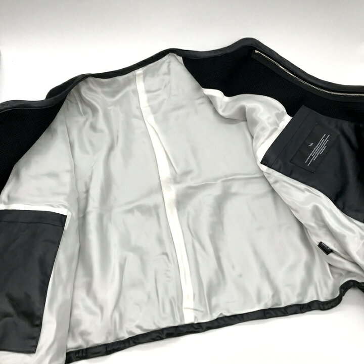 楽天市場】【中古】 bajra ノーカラーブルゾン 美品 154UJ02 素材切替 