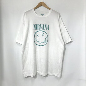 【中古】 NEIGHBORHOOD ネイバーフッド Tシャツ 半袖 NIRVANA プリント メンズ XXLサイズ ホワイト トップス A13978◆