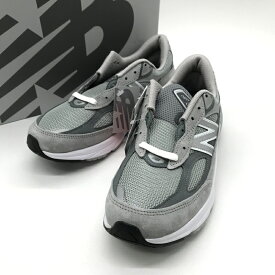 【中古】 NEW BALANCE ニューバランス スニーカー M990GL6 新品同様 箱付き タグ付き 26.5cm グレー 靴 B14244◆