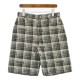 【中古】LOUIS VUITTON ルイヴィトン ロゴ総柄 チェック ハーフパンツ ショートパンツ 短パン ショーツ RM232ARAHPD90W メンズ サイズ29 ベージュ系 ズボン DM16198■