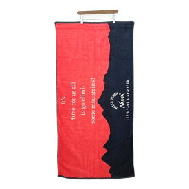 【中古】NANGA NATALDESIGN ナンガ ネイタルデザイン 別注 GO OUT ブランケット バスタオル TOKYO OUTDOOR SHOW 男女兼用 レッド ブラック 雑貨 DF14069■