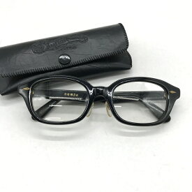 【中古】 GLAD HAND グラッドハンド 丹羽雅彦 めがね メガネ 伊達 ウェリントン ケース付き メンズ ブラック 眼鏡 B14395◆