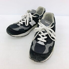 【中古】NEW BALANCE ニューバランス スニーカー シューズ M992EB メンズ 28cm ブラック 靴 DF16495■