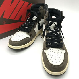 【中古】 Travis Scott Nike トラヴィス ナイキ スニーカー Air Jordan 1 Retro High OG TS SP CD4487-100 エアジョーダン1 レトロハイ 29cm 靴 B14533◆