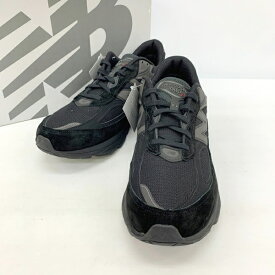 【中古】NEW BALANCE ニューバランス スニーカー U990BB6 U990 V6 トリプル ブラック シューズ メンズ 29.5cm ブラック 靴 DF16650■
