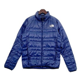 【中古】THE NORTH FACE ノースフェイス ダウンジャケット ブルゾン ライトヒート Light Heat Jacket ND91902 メンズ Mサイズ ブルー アウター DM17400■