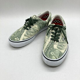 【中古】 Supreme VANS シュプリーム バンズ スニーカー Skate Era Dollar Bill Green スケートエラ メンズ 28.5cm グリーン 靴 B15273◆