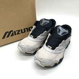 【中古】 Mizuno ミズノ スニーカー WAVE PROPHECY LS ウエーブプロフェシーLS D1GA333703 メンズ 26.5cm ライトグレー ブラック 靴 B15389◆