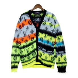 【中古】LOUIS VUITTON ルイヴィトン モノグラム モヘア カーディガン ニット セーター Monogram Mohair Cardigan RM222V NE5 HNN05W メンズ Sサイズ マルチカラー トップス DM17436■
