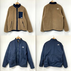 【中古】 THE NORTH FACE ザノースフェイス リバーシブルジャケット ボアジャケット ナイロンジャケット メンズ Lサイズ ベージュ ネイビー アウター A15495◆