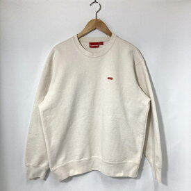 【中古】 Supreme シュプリーム スウェット Small Box Crewneck スモールボックス メンズ Mサイズ オフホワイト トップス A15458◆