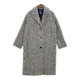 【中古】S Max Mara エス マックスマーラ 千鳥 チェスターコート レディース サイズ40 ブラック ホワイト アウター IL17762■