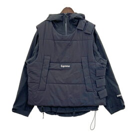 【中古】Supreme シュプリーム 2-in-1 GORE-TEX Shell WINDSTOPPER Vest ジャケット ベスト メンズ Lサイズ ブラック アウター DM17738■
