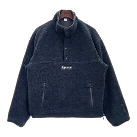 【中古】Supreme シュプリーム リバーシブル フリース プルオーバー ジャケット メンズ Sサイズ ブラック アウター DM17684■