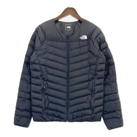 【中古】THE NORTH FACE ノースフェイス ダウンジャケット ブルゾン サンダーラウンドネックジャケット NY82313 メンズ Mサイズ ブラック アウター DM17678■